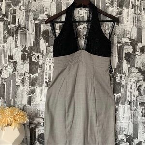 XOXO halter lace midi dress